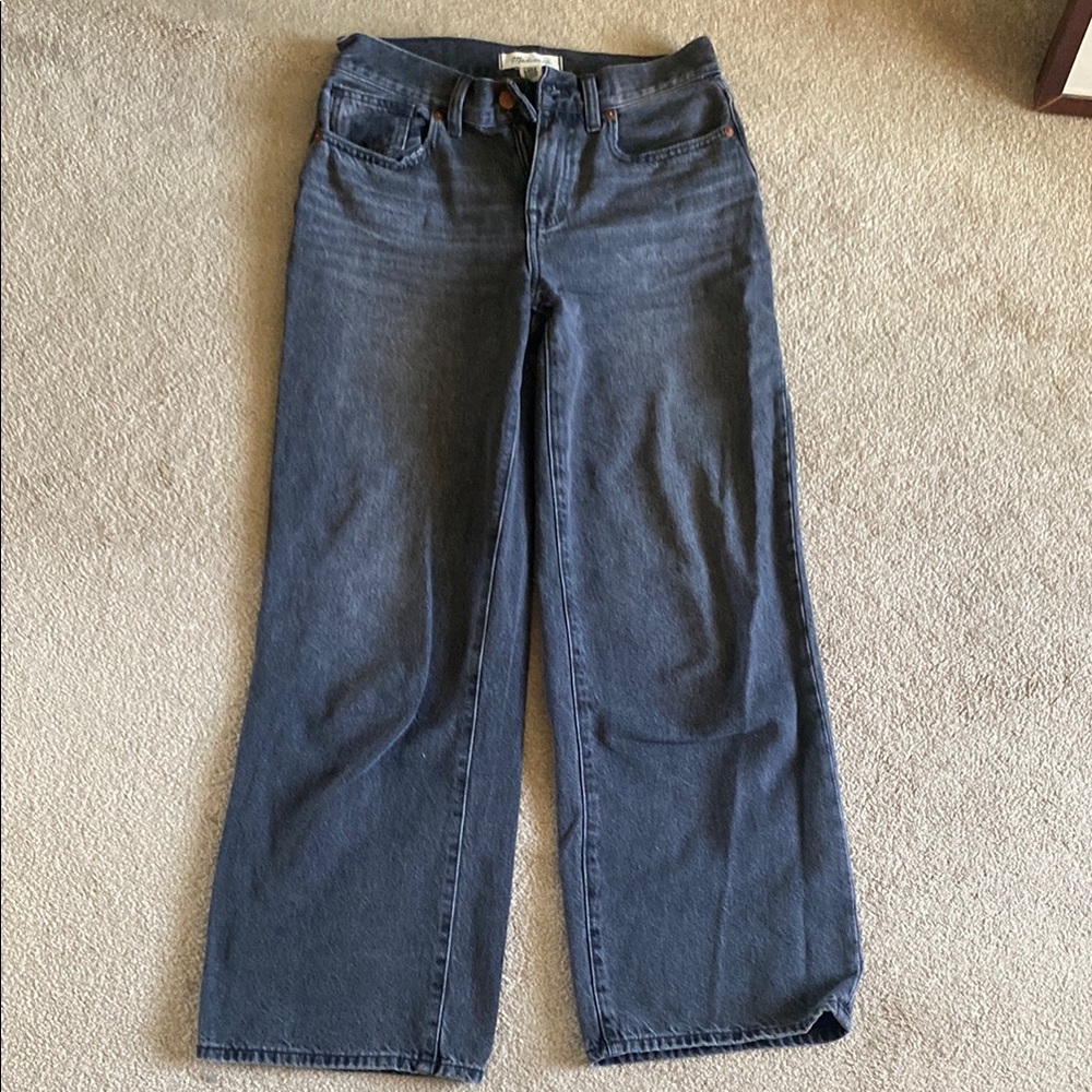 Madewell Petite Superwide Leg Jeans in Kingswood Wash